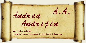 Andrea Andrijin vizit kartica